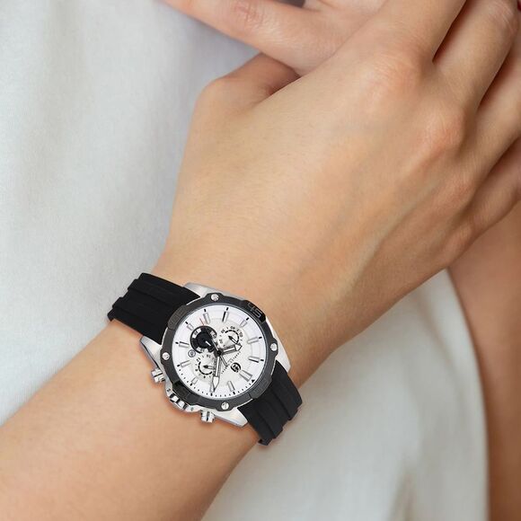 Charles Hubert Mens Stainless Steel Chronograph Two Tone Dial Watch - Picture 2 of 2